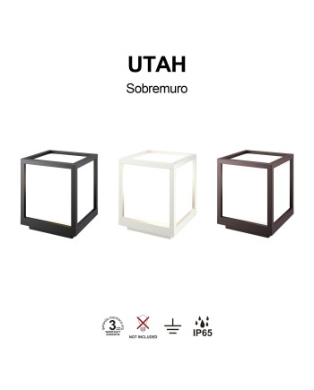 UTAH * Sobremuro 1L E27 Gris Oscuro